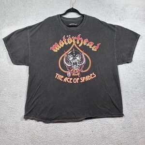 Motorhead Ace of Spades Band T-Shirt Charcoal Gray Men L/XL Rock Metal Tee Skull
